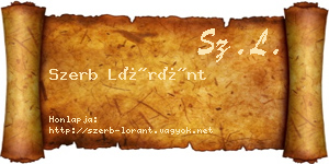 Szerb Lóránt névjegykártya